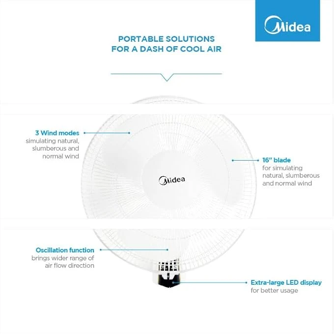 Midea Wall Fan | FW40-7JR