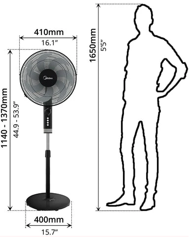 Midea 16" Stand Fan | FS40-23MT