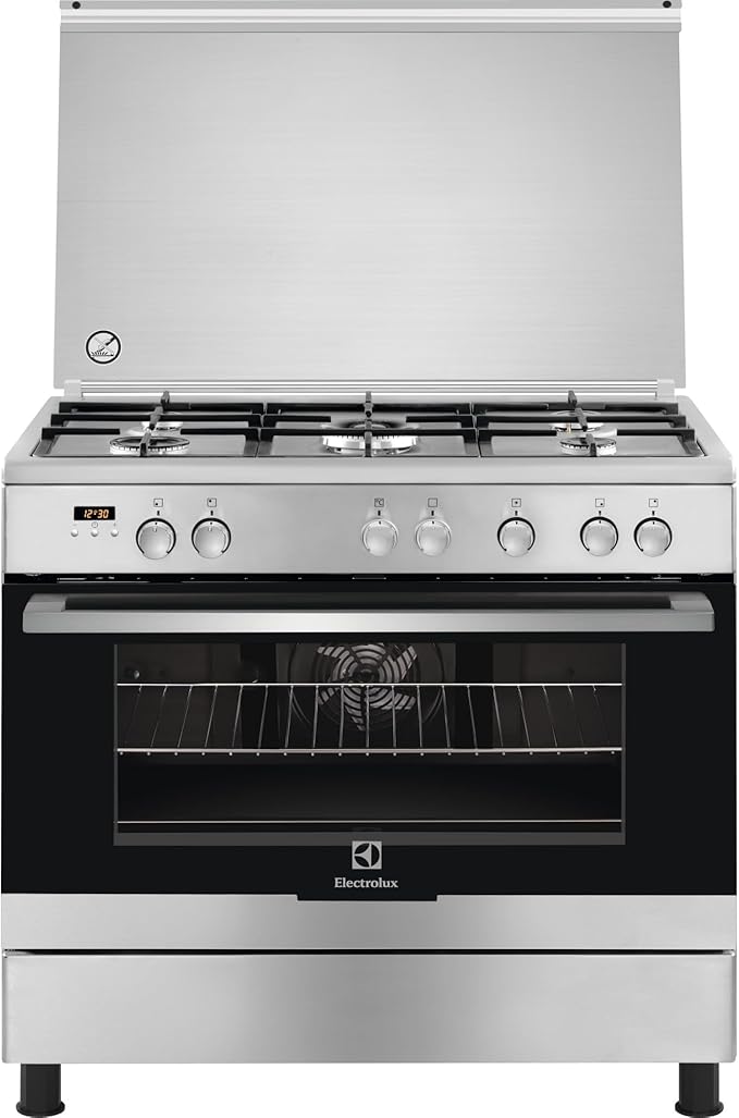 Electrolux Freestanding 90x60cm Cooker | 5 Gas Burners & Electric Oven | EKK925A0OX