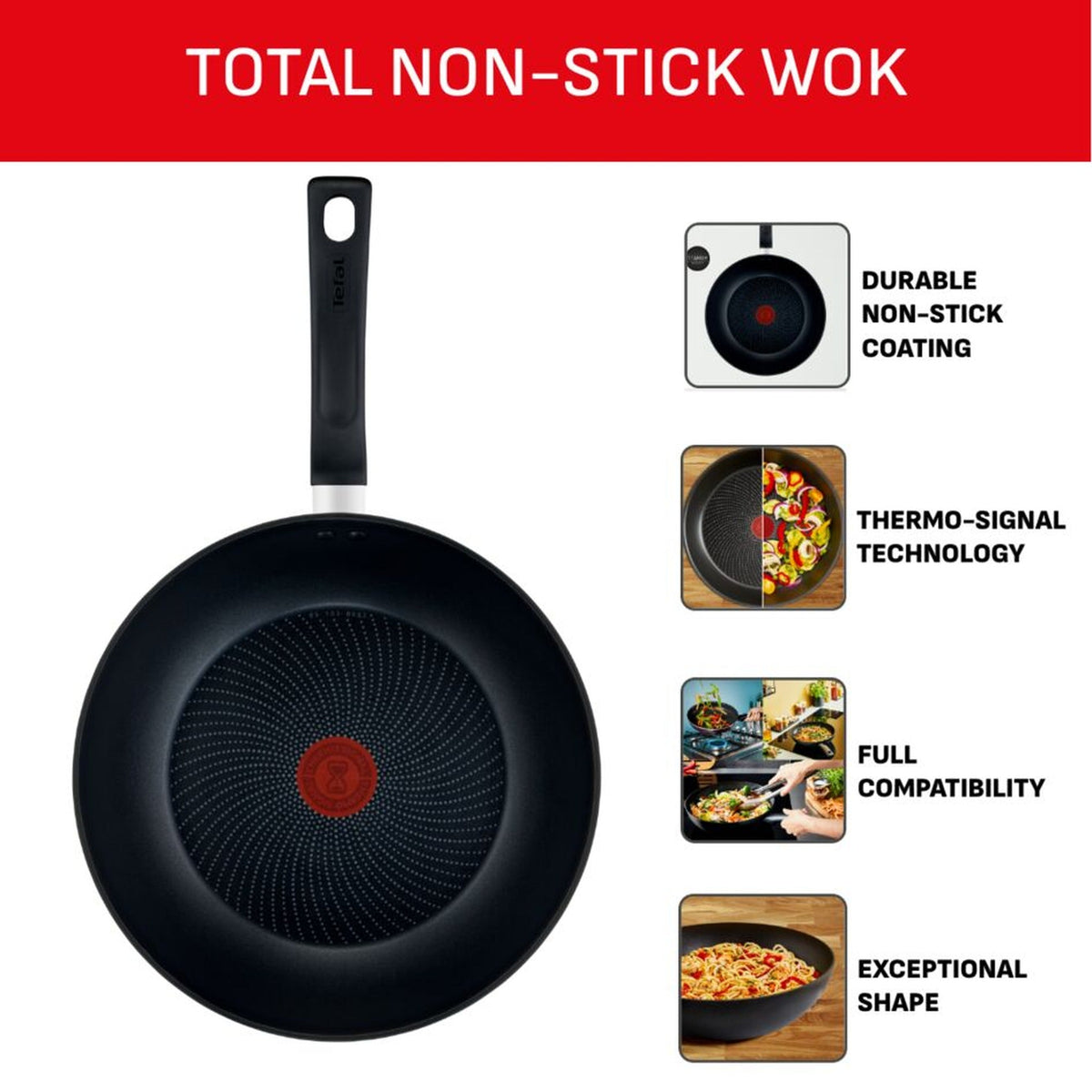 Tefal Total Induction 28cm Wok Pan | G1521944