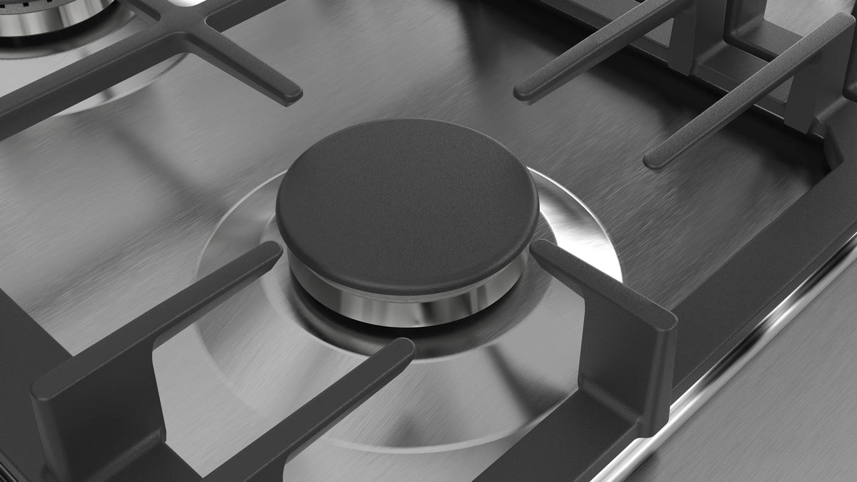 Bosch PCP6A5B90 gas hob burner close-up