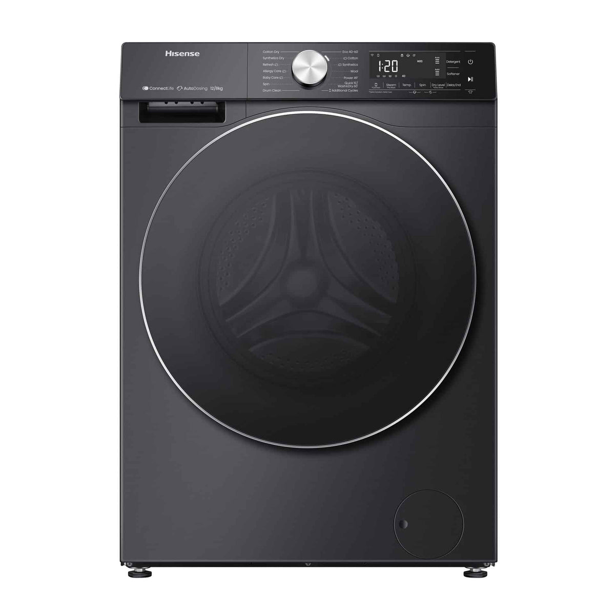 Hisense WD5S1245BB washer dryer front view
