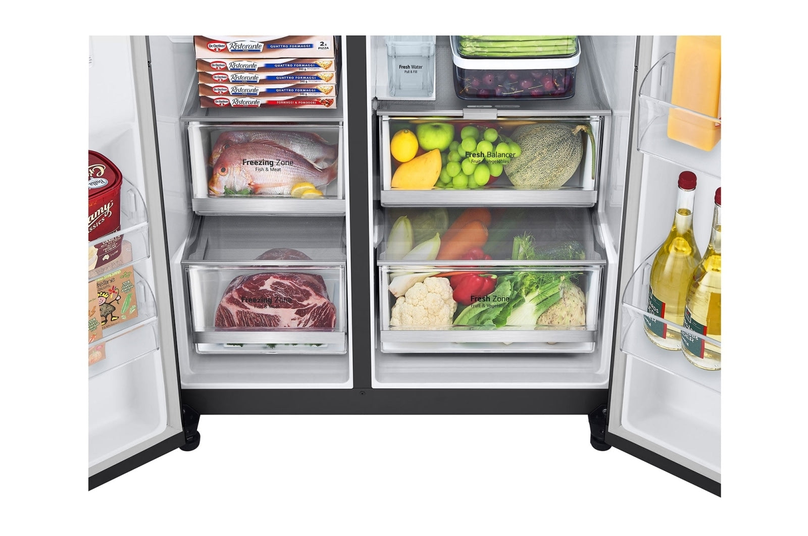 LG 635L InstaView Side by Side Refrigerate