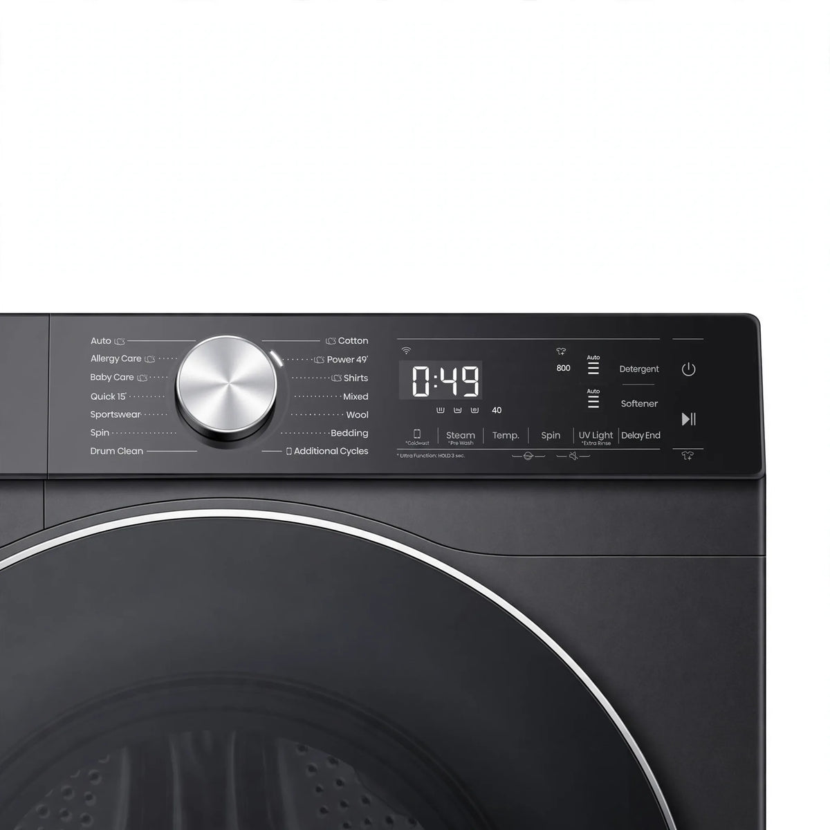 Hisense 5S Series 12kg Front Load Washing Machine in Premium Black | WF5S1245BB