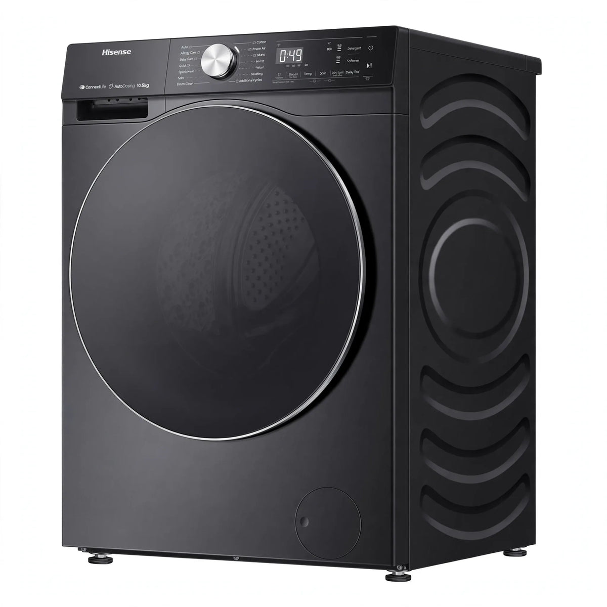 Hisense 5S Series 12kg Front Load Washing Machine in Premium Black | WF5S1245BB