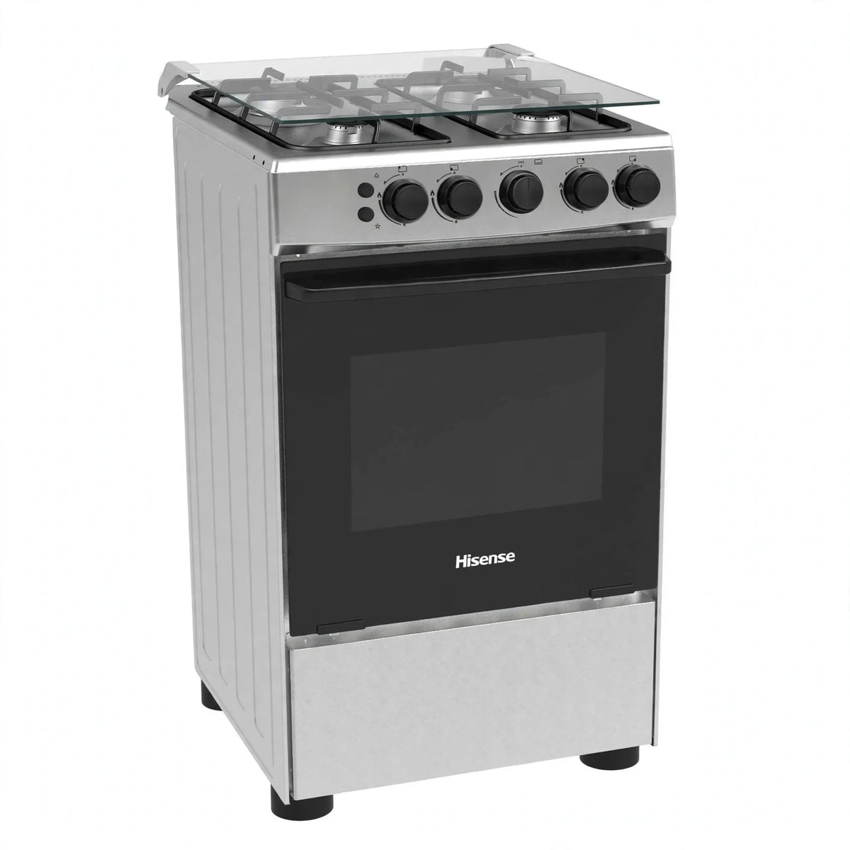 Hisense 50cm 4 Burners Full Gas Cooker with Gas Oven | Auto Ignition