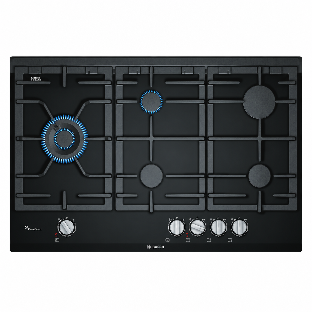 Bosch PRS9A6D70 Series 8 Gas Hob, 90cm, Black