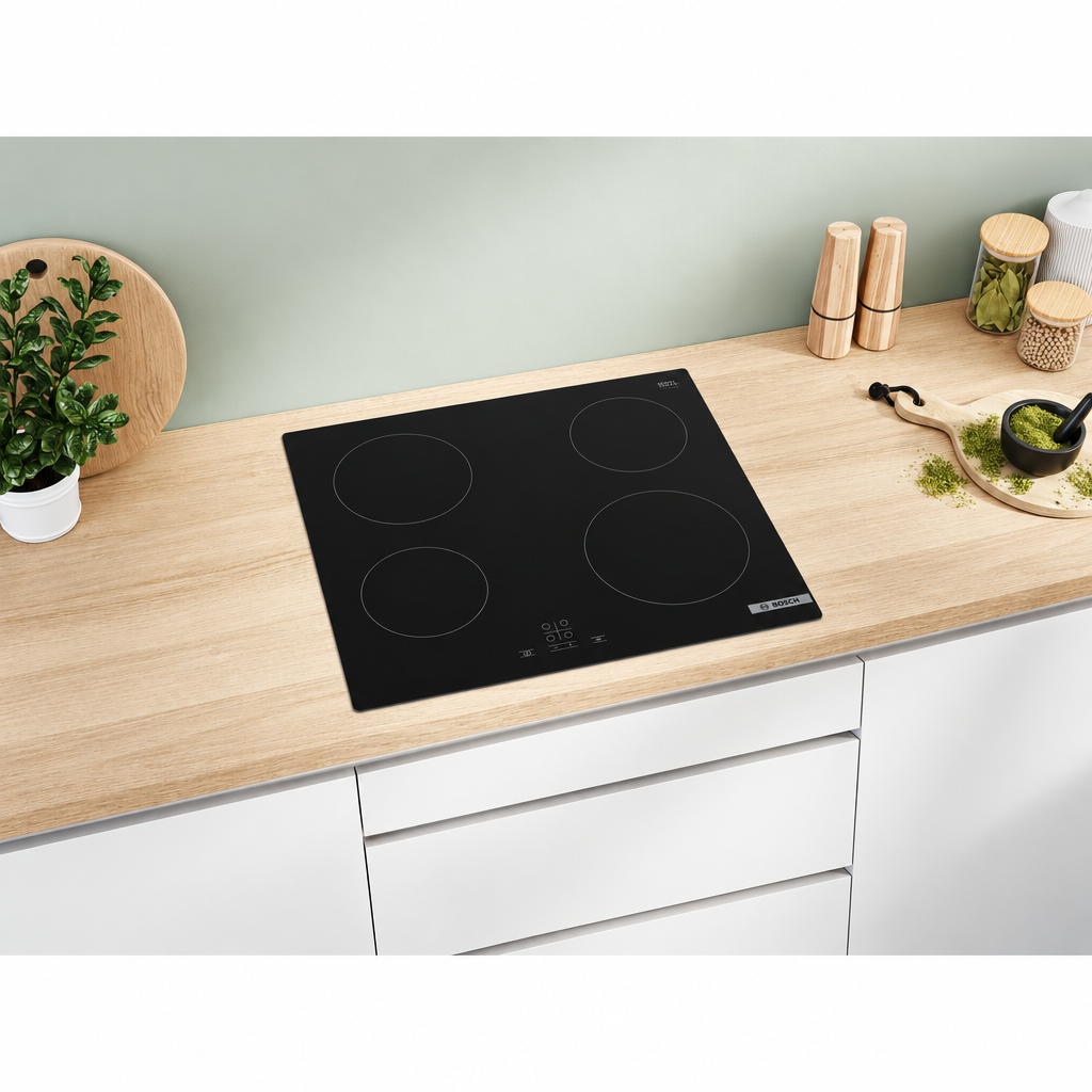 Bosch PKE611BA2E Series 4 Electric Hob, 60cm, Black