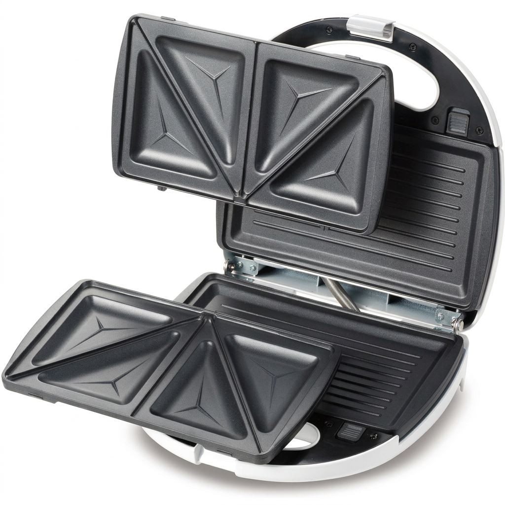 Kenwood Sandwich Maker 2 In 1 (Sandwich And Grill/Griddle) Dual Plate Press For Toasties | Paninis & Snacks | Easy To Use & Clean | Non-Stick Plates | Compact Size Bread Toaster