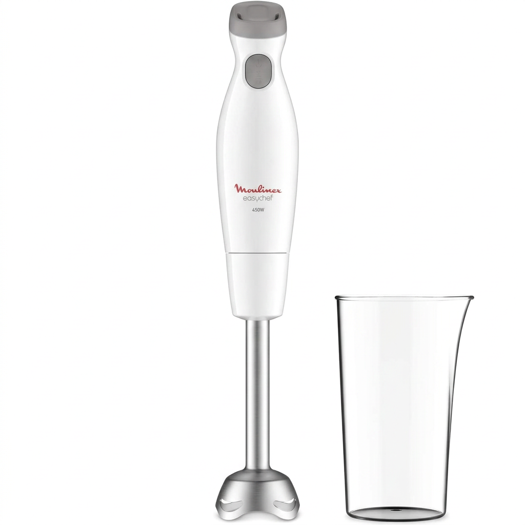 MOULINEX Hand Blender | Easy Chef Hand Stick Blender with 800 ml Beaker | 450W