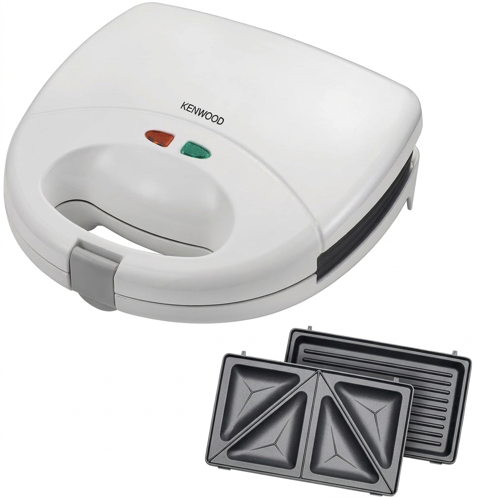 Kenwood Sandwich Maker 2 In 1 (Sandwich And Grill/Griddle) Dual Plate Press For Toasties | Paninis & Snacks | Easy To Use & Clean | Non-Stick Plates | Compact Size Bread Toaster