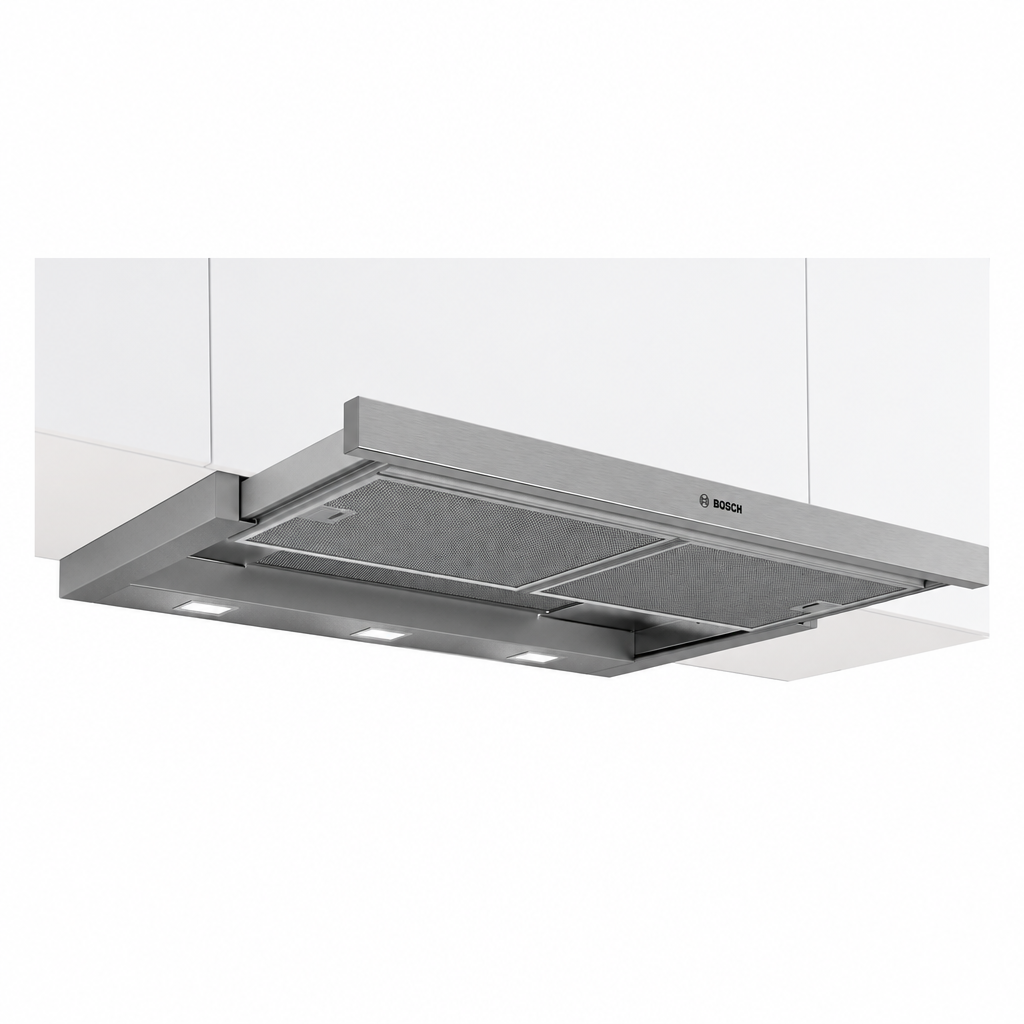 Bosch DFS097A51B Series 4 Telescopic Cooker Hood, 90cm, Silver Metallic