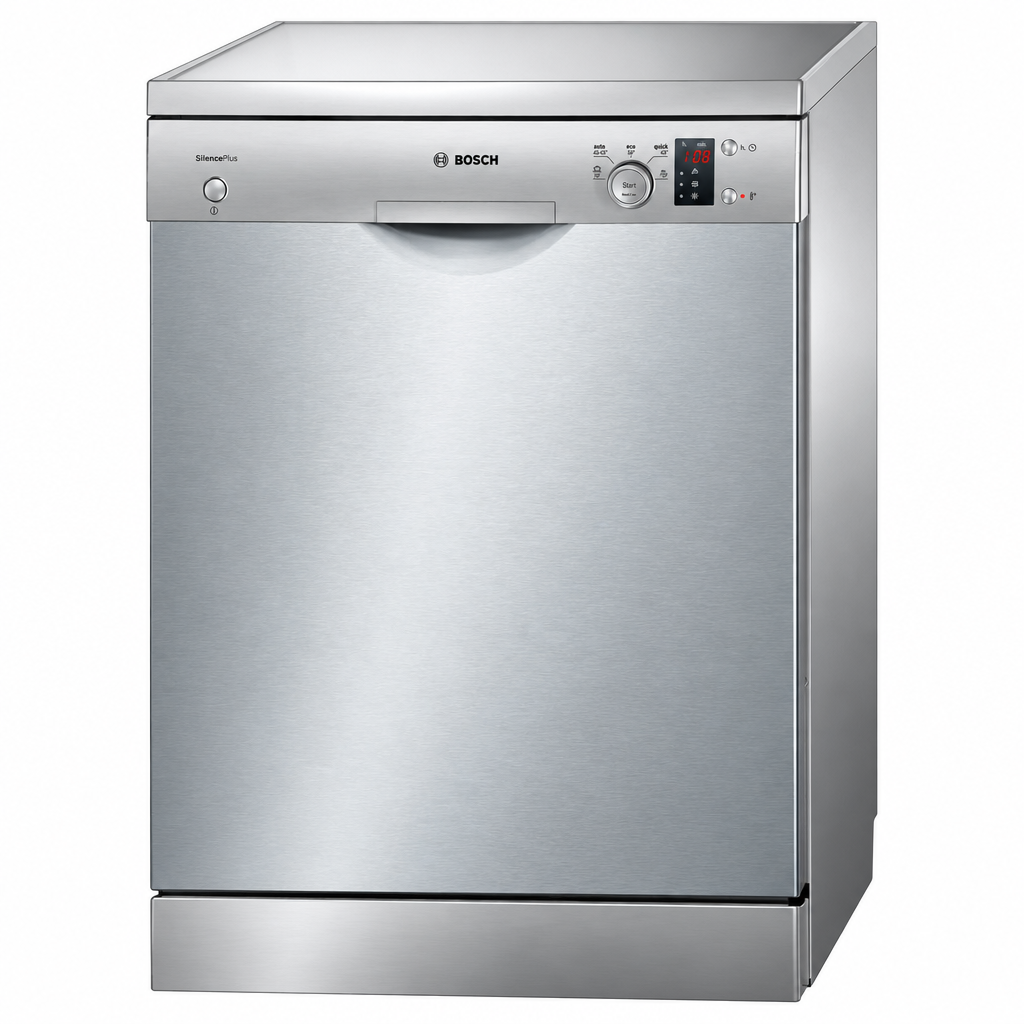 Bosch SMS50D08GC Series 4 Freestanding Dishwasher, 60cm, 12 Place, Inox