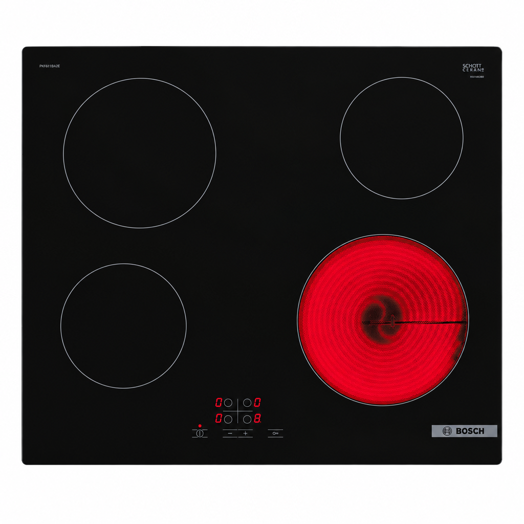 Bosch PKE611BA2E Series 4 Electric Hob, 60cm, Black