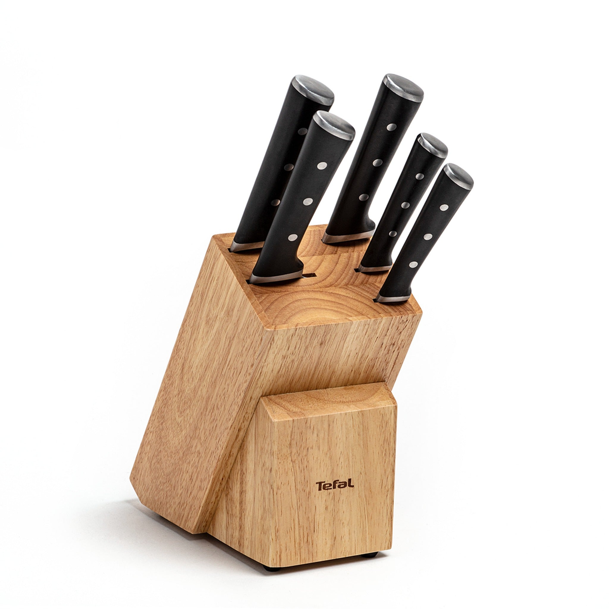 Tefal Ice Force 5-Knife Wooden Block Set | K232S574