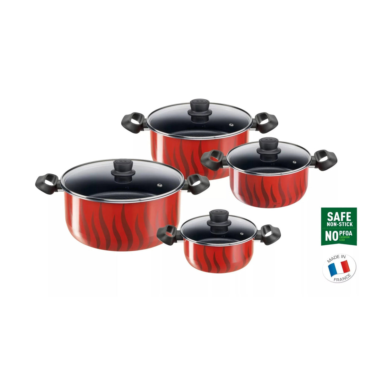 Tefal Tempo Flame 8-Piece Non-Stick Stewpot Set | C3079082