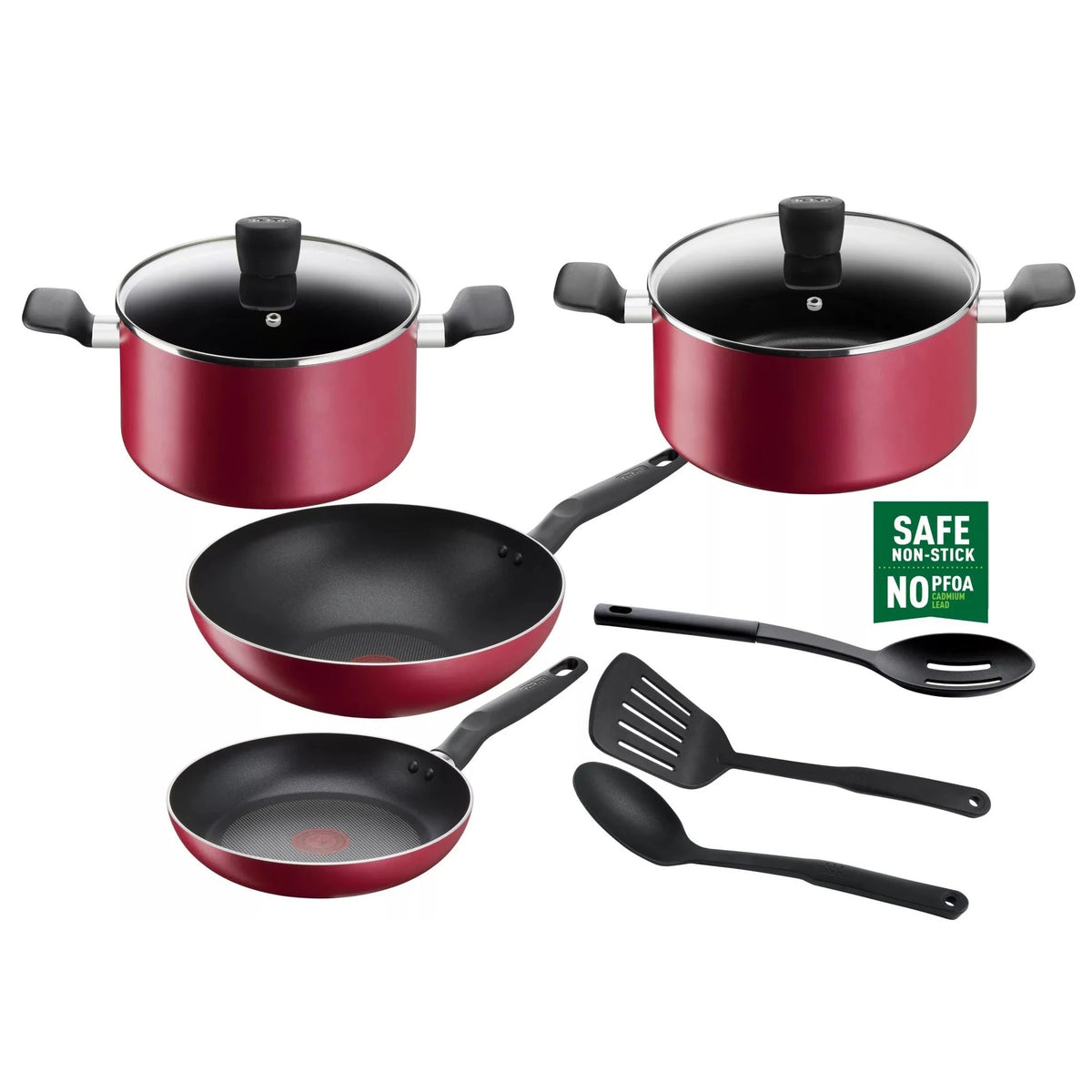 Tefal Super Cook 9-Piece Non-Stick Cookware Set | B460S984