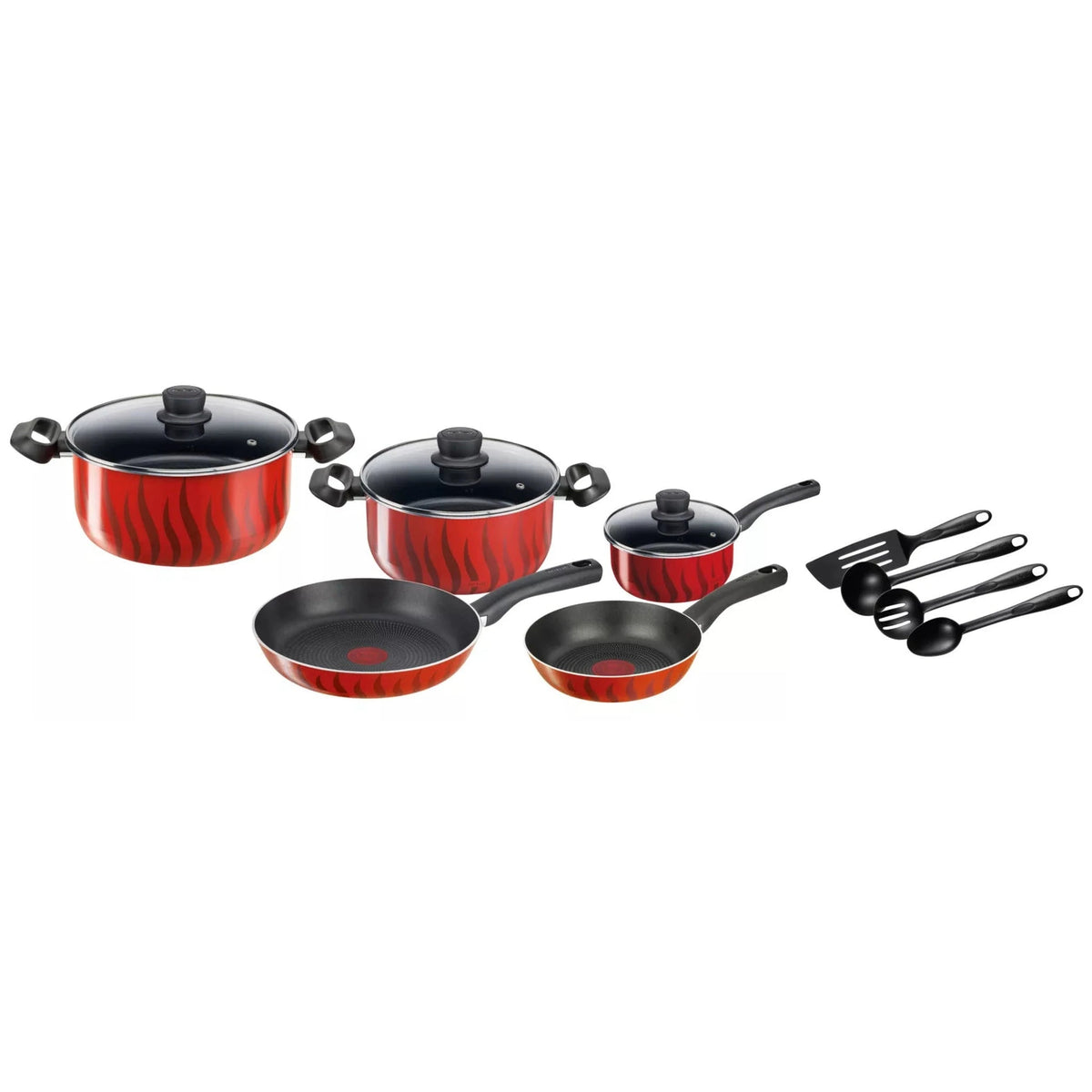 Tefal Tempo Flamme 12-Piece Non-Stick Cookware Set | C3079282