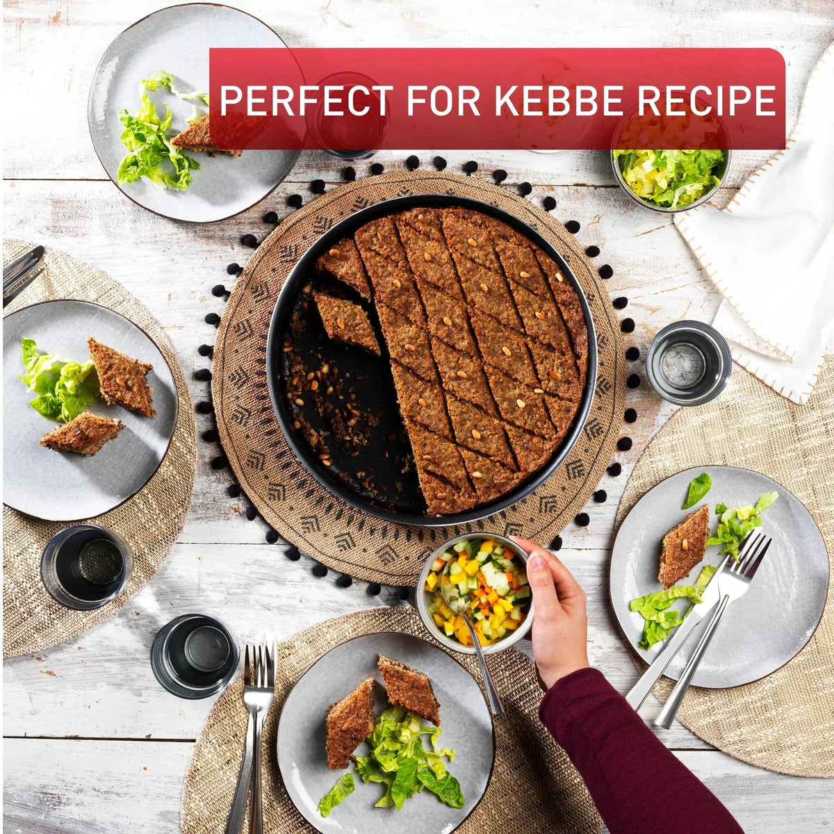 Tefal Les Specialistes 4-Piece Round Kebbe Dishes Set | J5716983