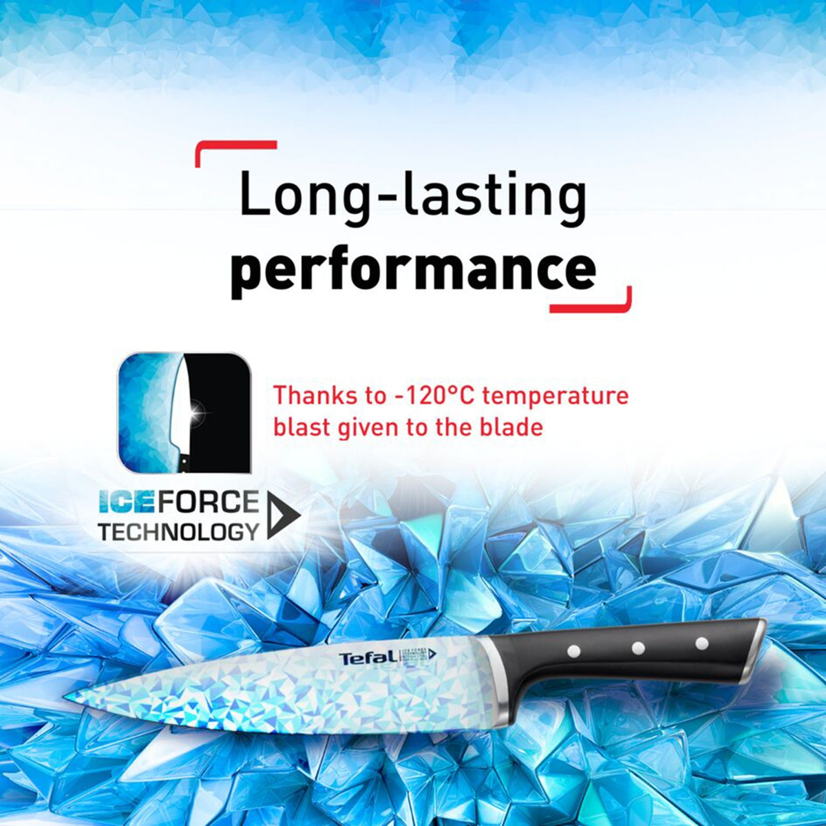 Tefal Ice Force 5-Knife Wooden Block Set | K232S574