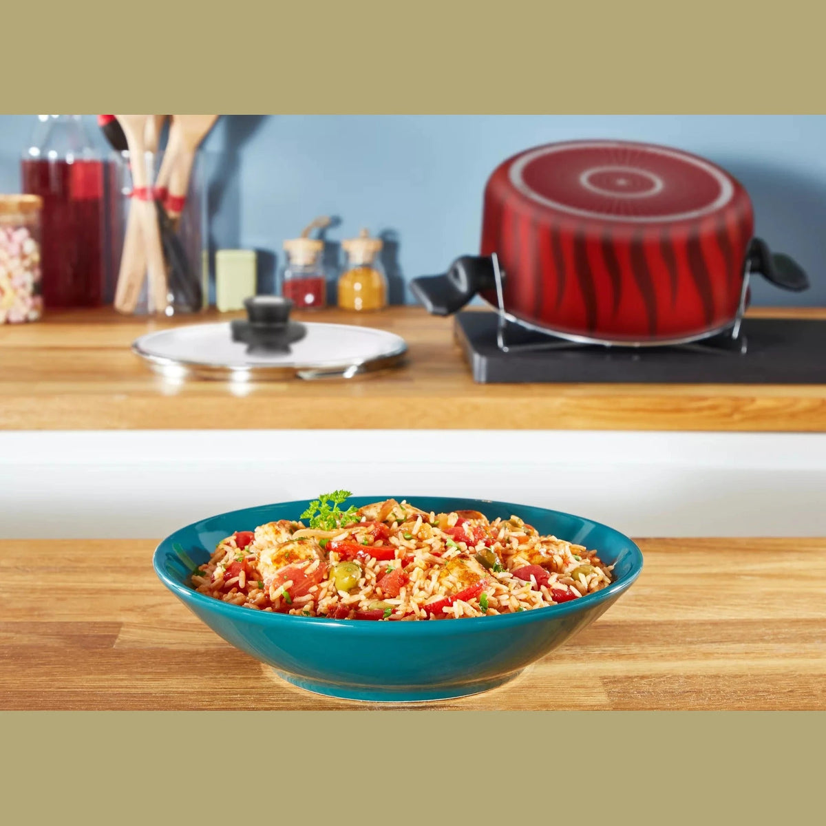 Tefal Tempo Flame 8-Piece Non-Stick Stewpot Set | C3079082