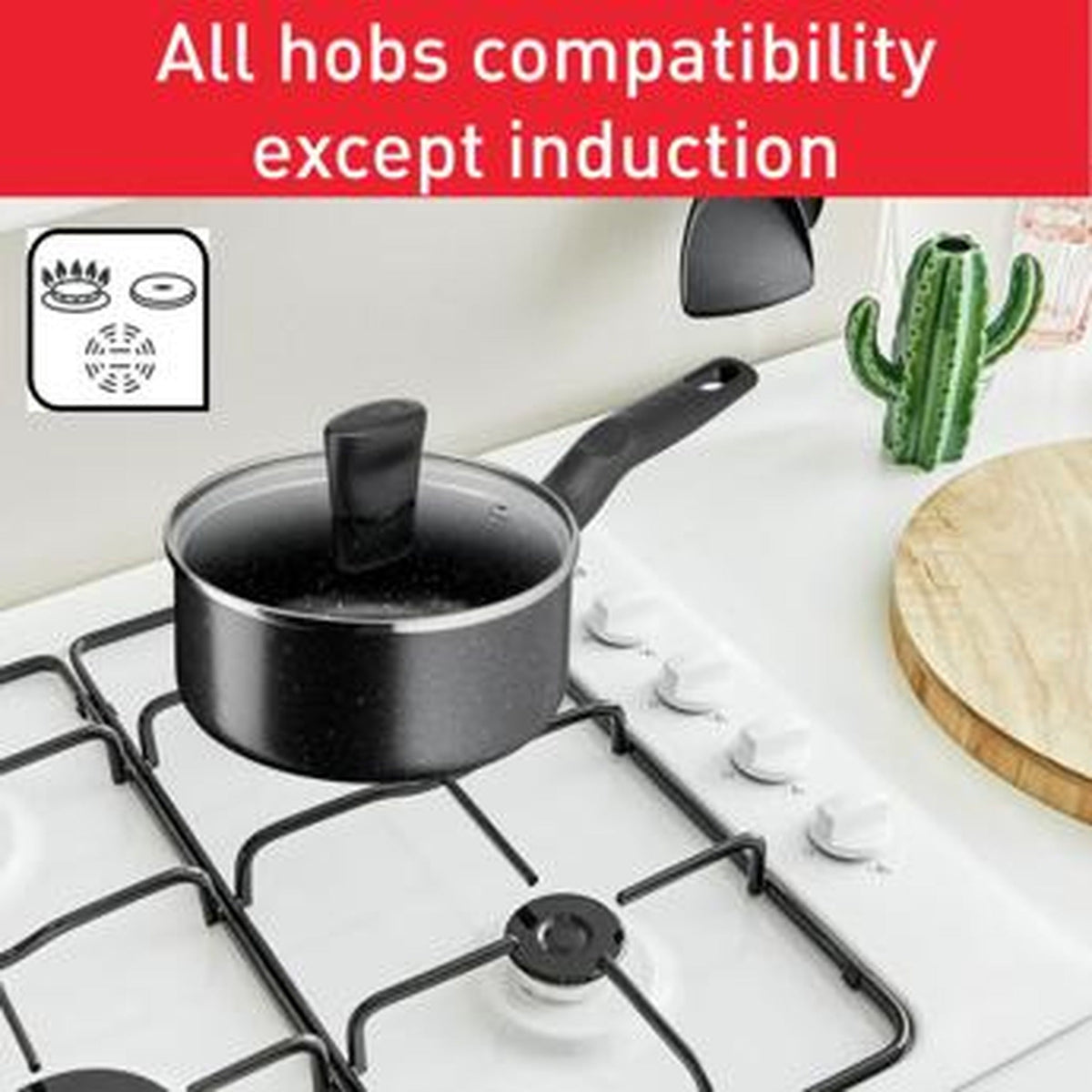 Tefal Dark Stone 11-Piece Non-Stick Cookware Set | B491SB85