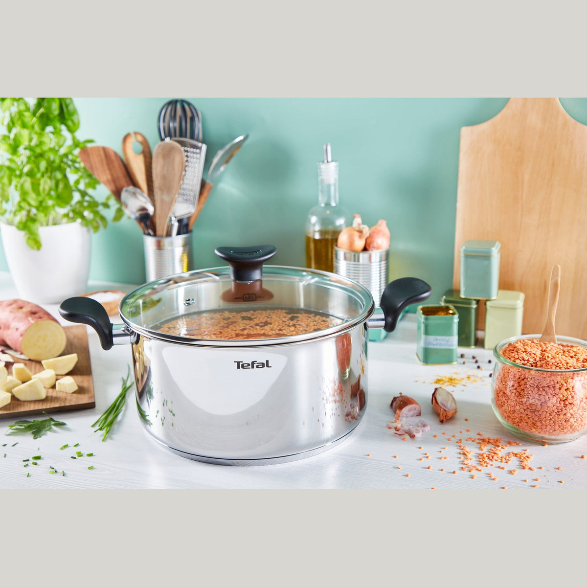 Tefal Primary 11-Piece Stainless Steel Cookware Set | E308SB74
