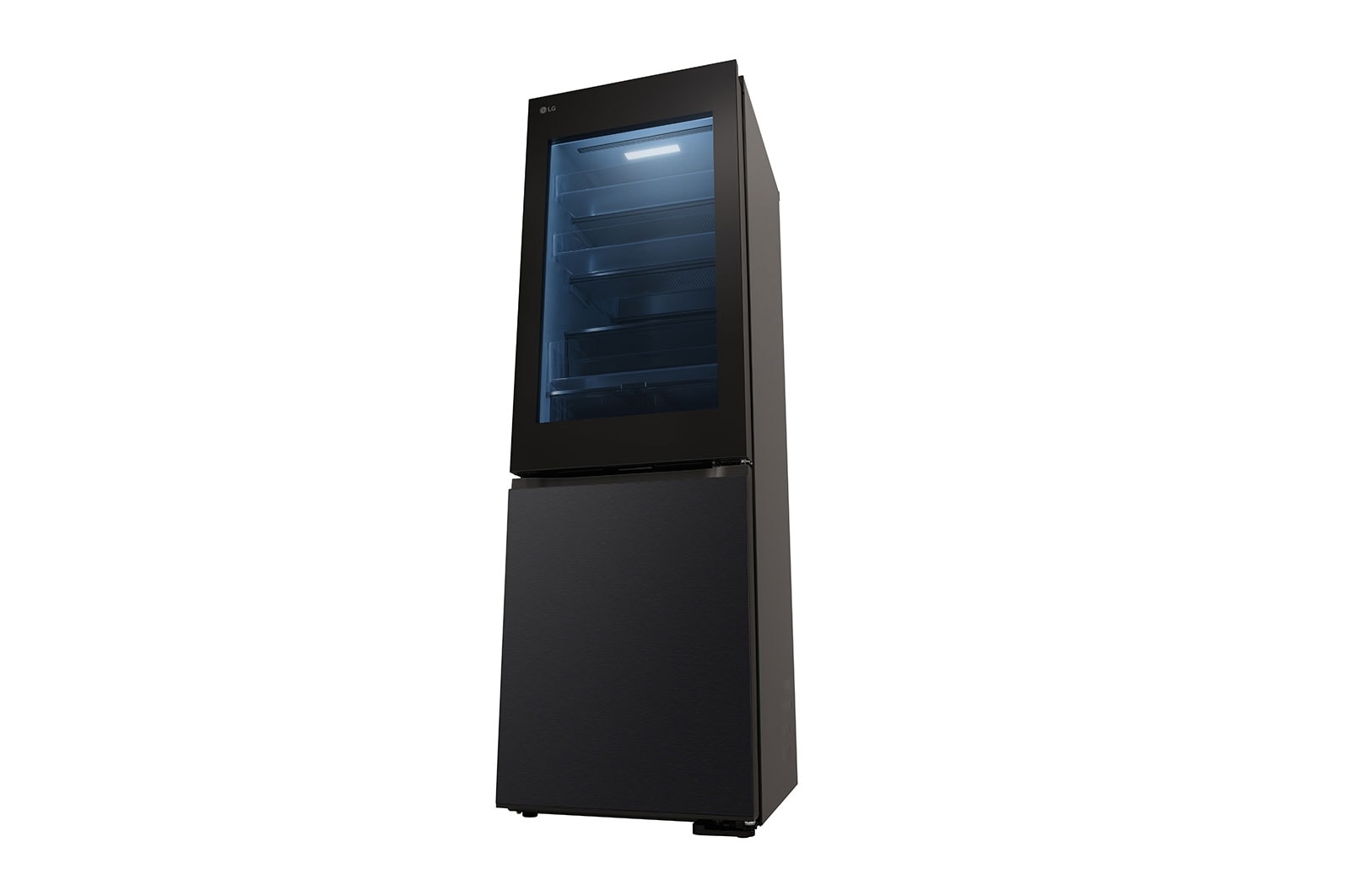LG 349L InstaView Bottom Freezer Refrigerator Essence Black Steel | GC-V459FSKW