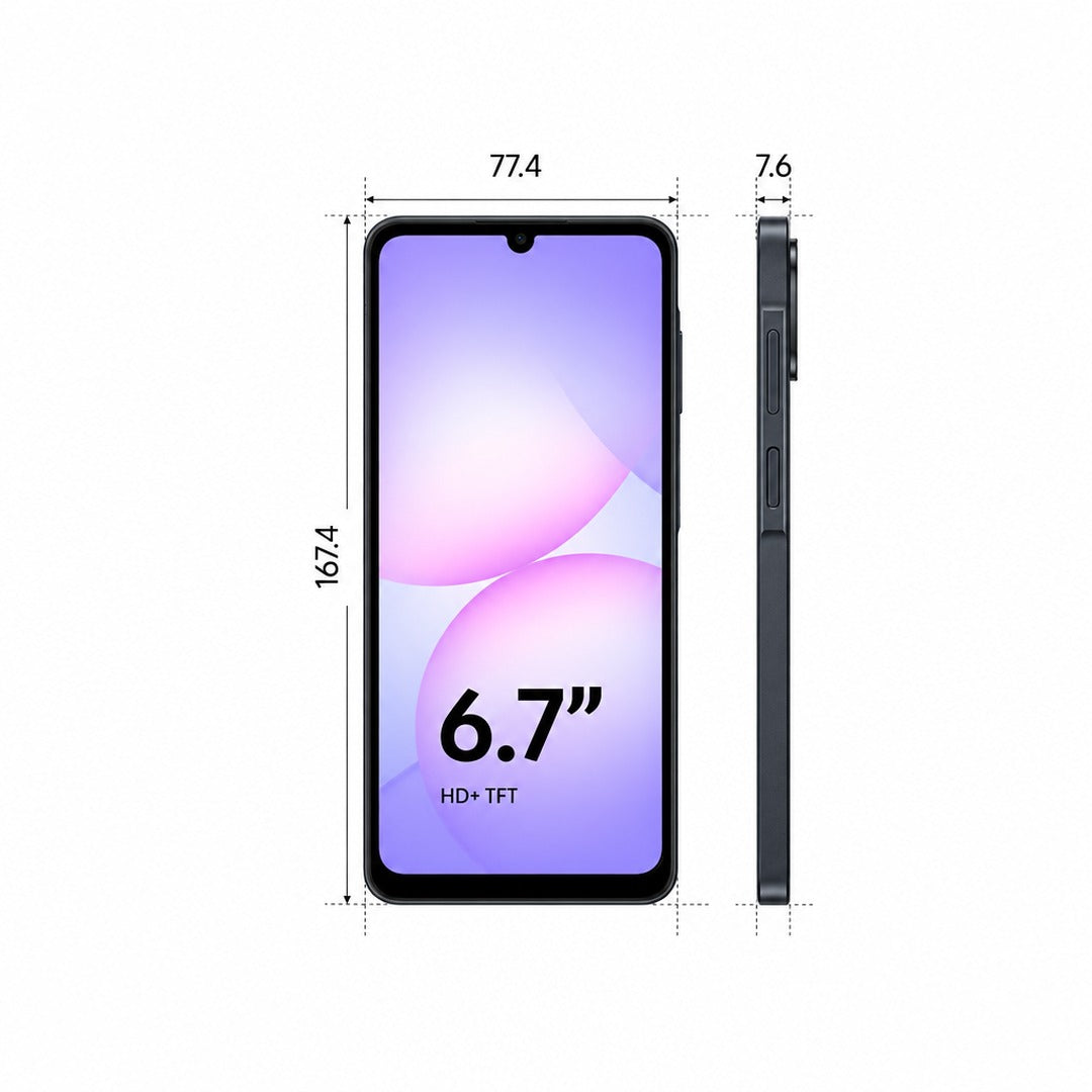 Samsung Galaxy A07 LTE Smartphone with 6.7-Inch 90Hz Display