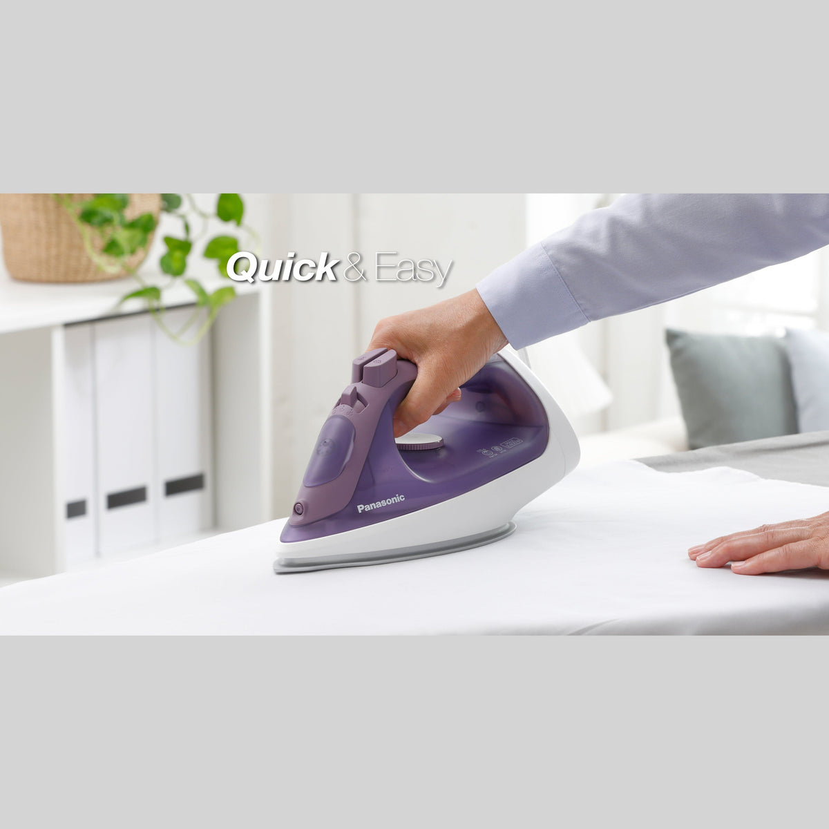 Panasonic NI-S530 2400W Steam Iron with Ceramic Soleplate - Violet (NI-S530VTH)