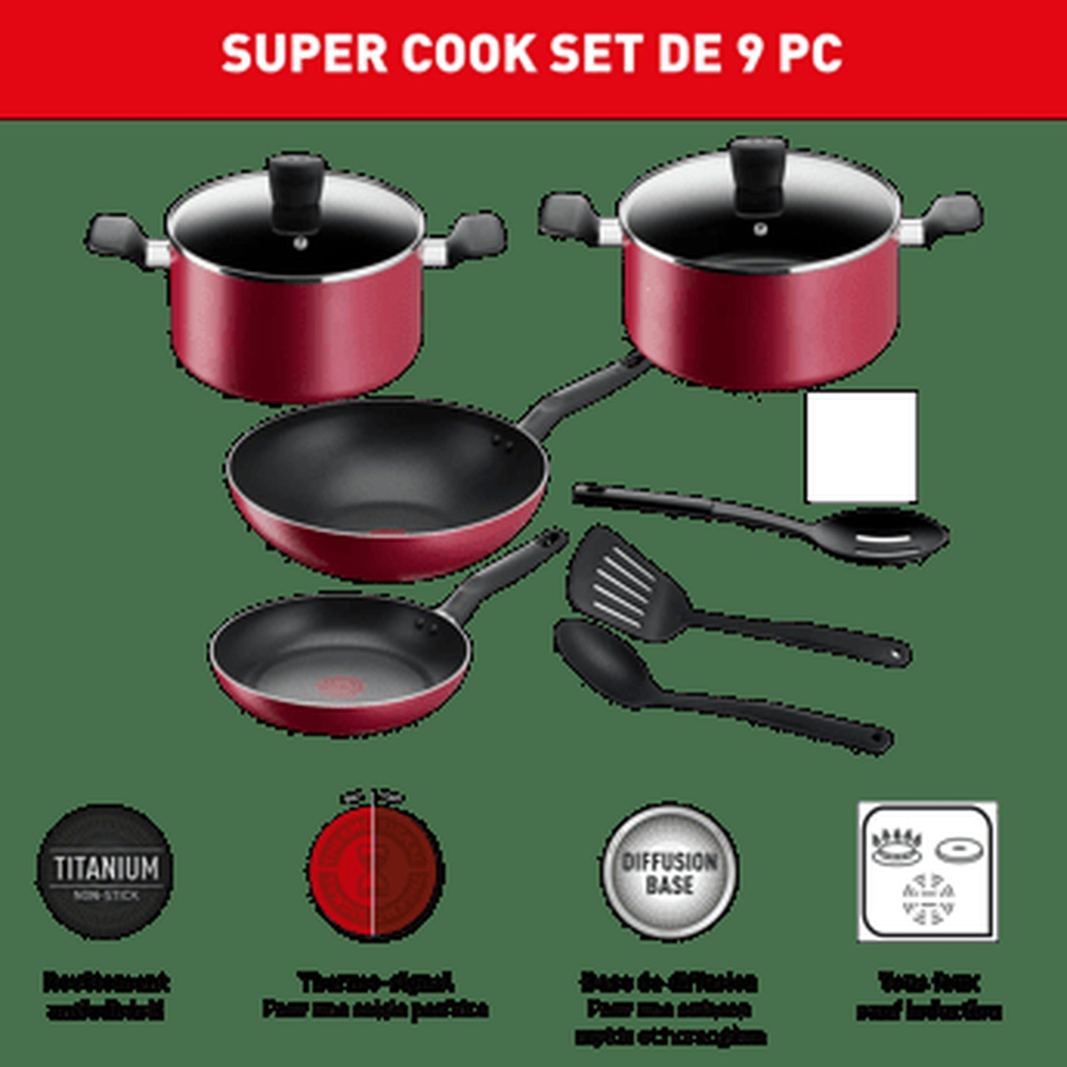 Tefal Super Cook 18cm Saucepan with Lid | B4592384