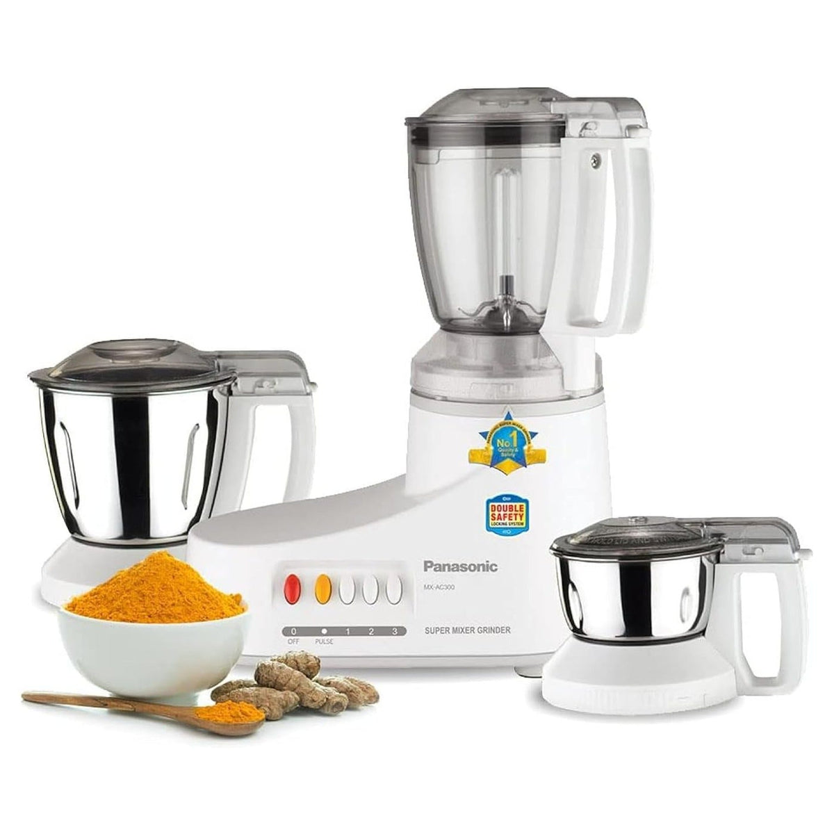 Panasonic Mixer Grinder with Three Jars for Blending and Grinding