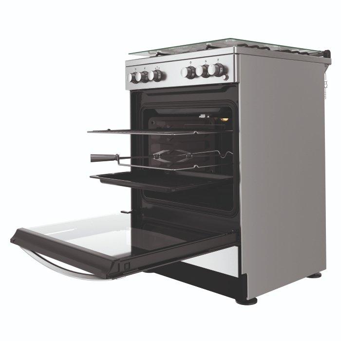 Indesit  Stainless Steel Full Gas Cooker 60x60cm | IS67G1PCX