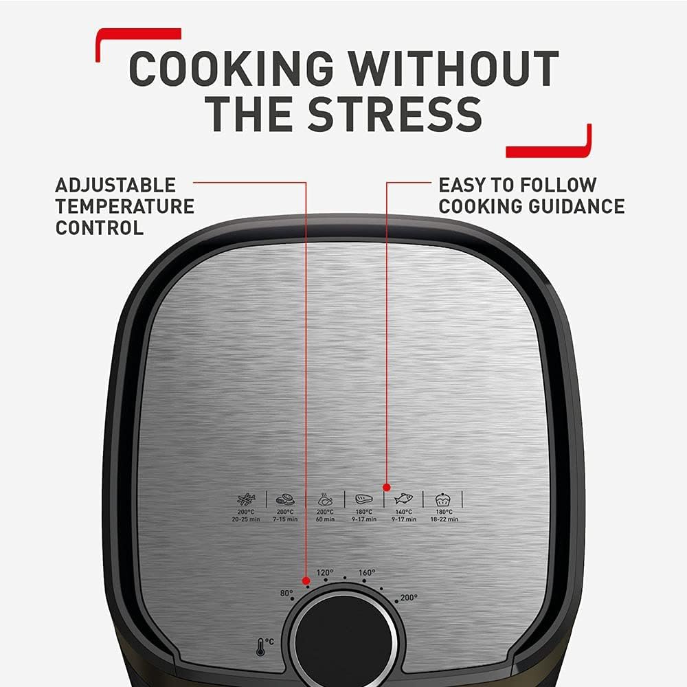 TEFAL Air Fryer | Easy Fry & Grill 2-in-1 |4.2 L Capacity | 1550 W | Healthy Cooking | Air Fry + Grill |Adjustable Temperature | Timer