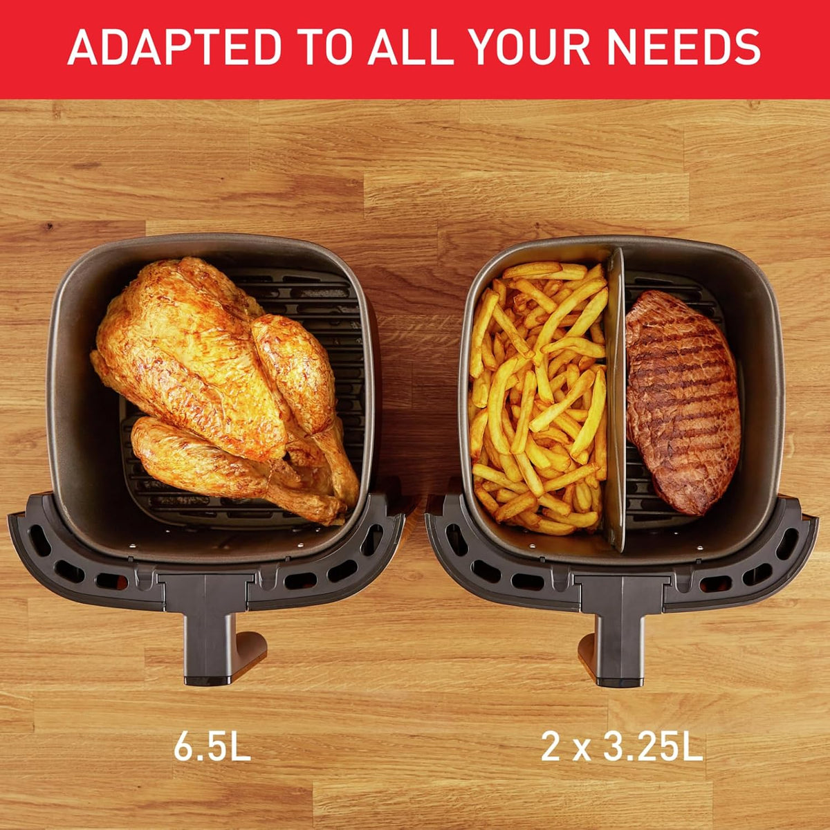 TEFAL Air Fryer Easy Fry & Grill | Digital 2-in-1XXL | 6.5 Capacity|  1830 W