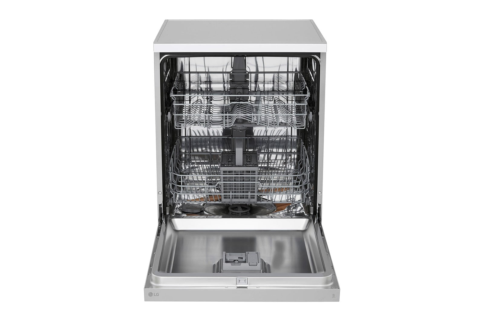 LG QuadWash™ Dishwasher, 14 Place Settings, EasyRack™ Plus, Inverter Direct Drive, Platinum Silver color