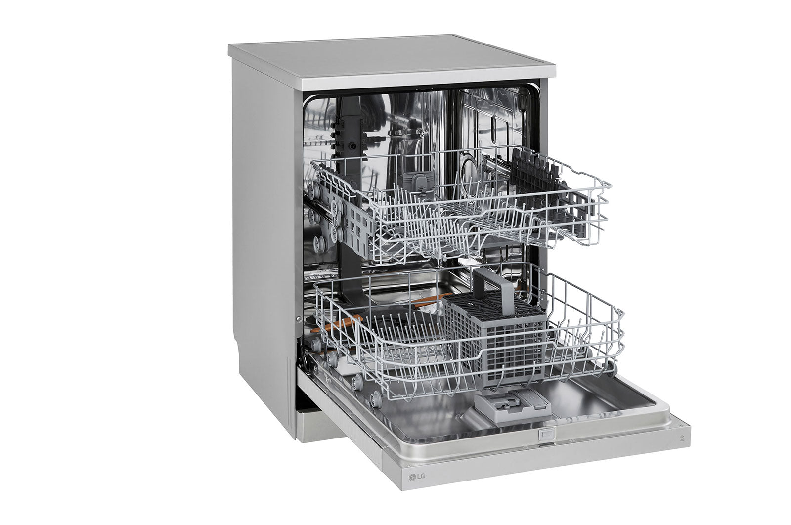 LG QuadWash™ Dishwasher, 14 Place Settings, EasyRack™ Plus, Inverter Direct Drive, Platinum Silver color