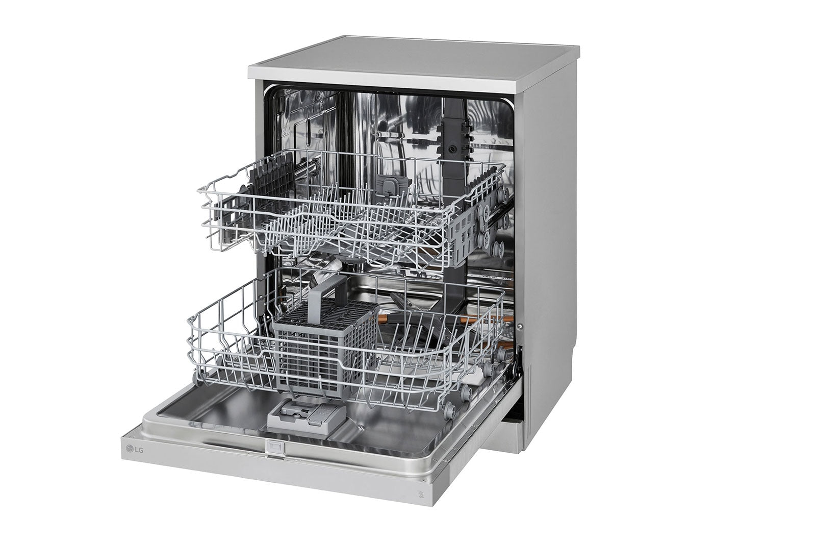 LG QuadWash™ Dishwasher, 14 Place Settings, EasyRack™ Plus, Inverter Direct Drive, Platinum Silver color