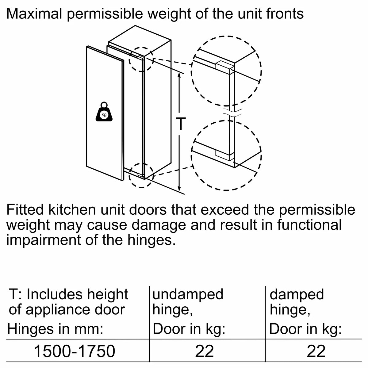 Bosch GIN81AEF0G Series 6 built-in freezer installation line drawing 4