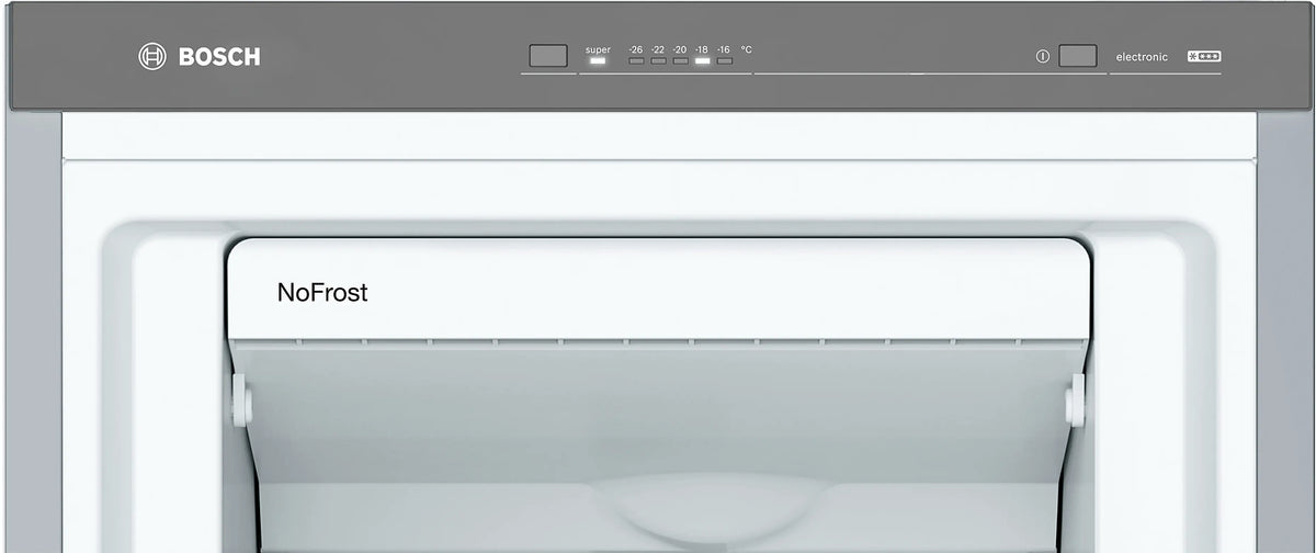 Bosch GSN36VL3PG Series 4 upright freezer open drawer view