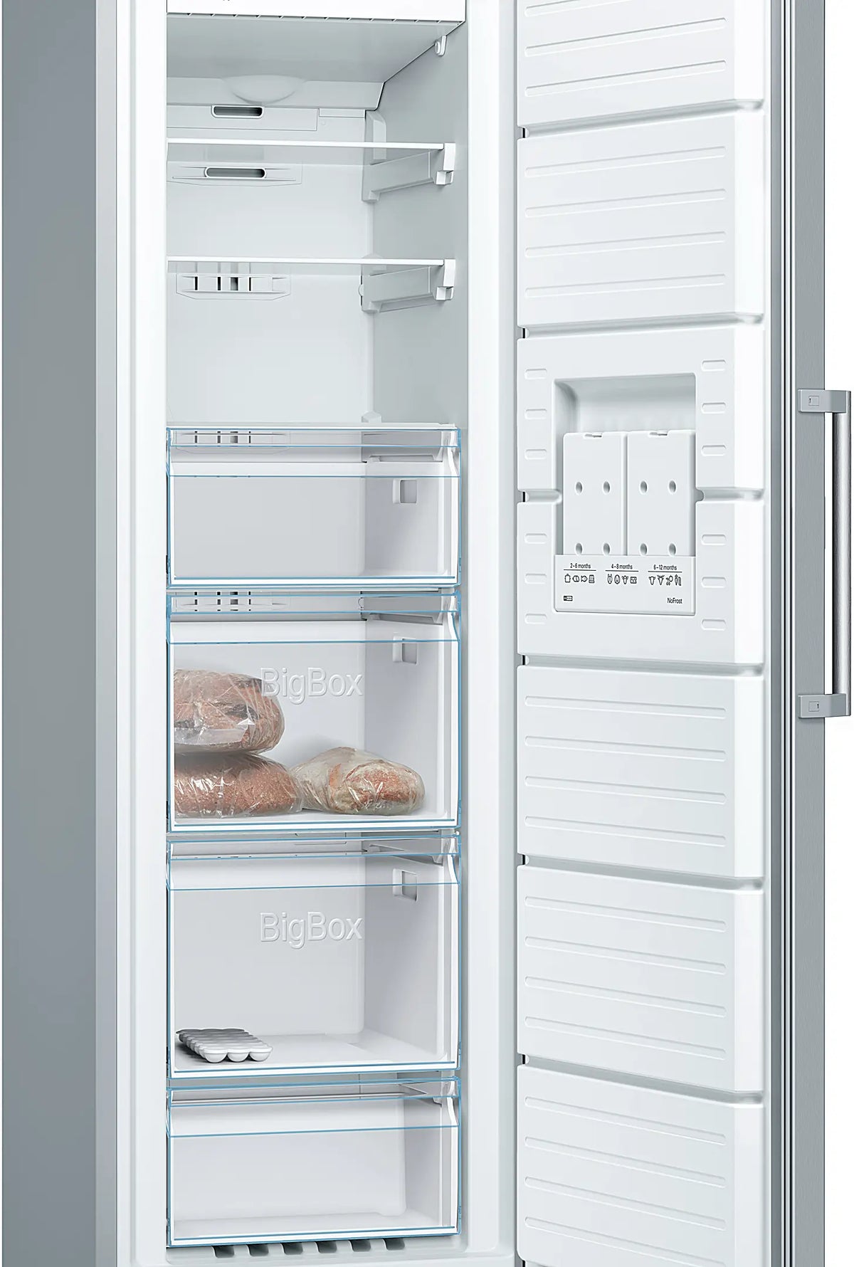 Bosch GSN36VL3PG Series 4 upright freezer interior detail
