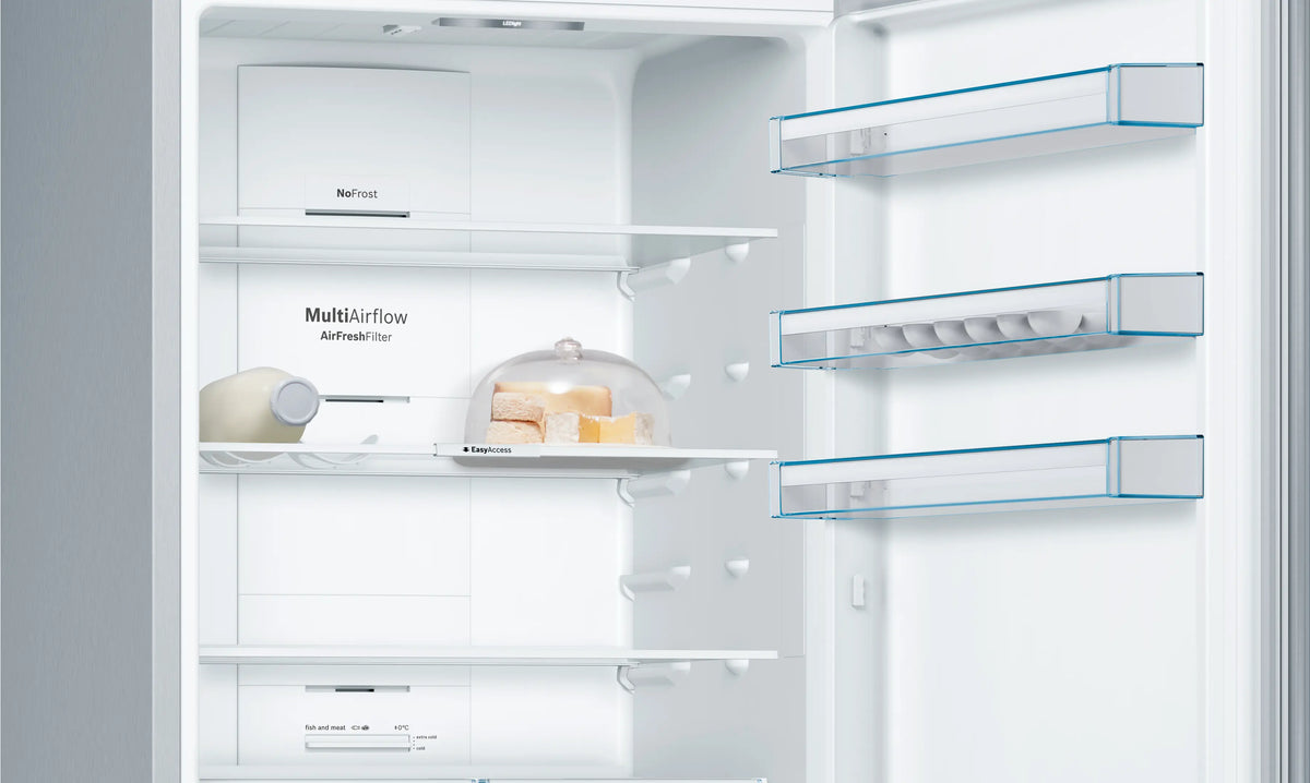 Bosch KGN56VI30M Series 4 bottom freezer refrigerator fridge compartment detail