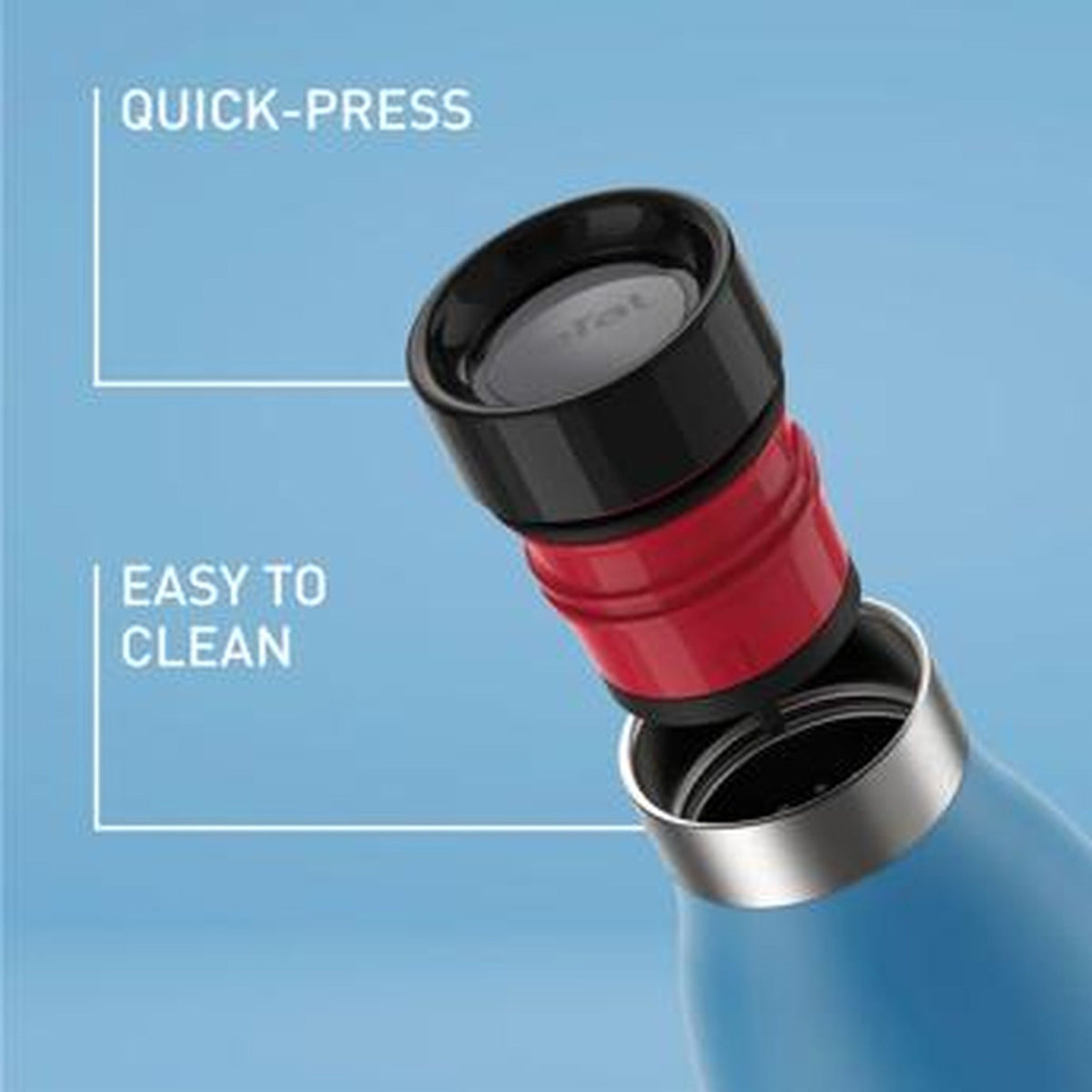 Tefal Bludrop Hydration Bottle 0.5L - Aqua Blue