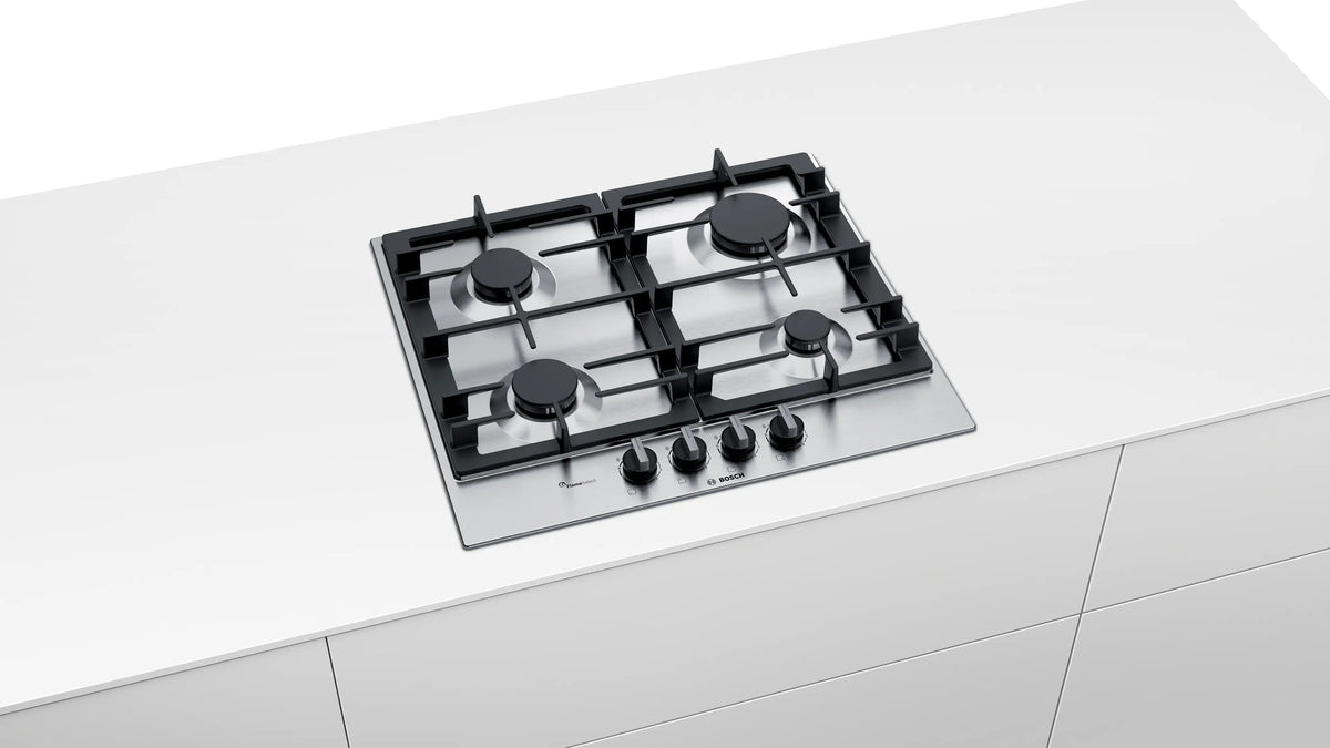 Bosch PCP6A5B90 gas hob installed view