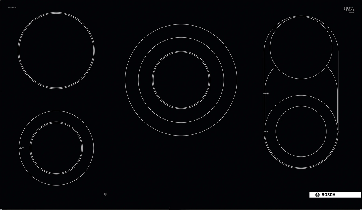 Bosch PKM975DK1D glass ceramic hob top view