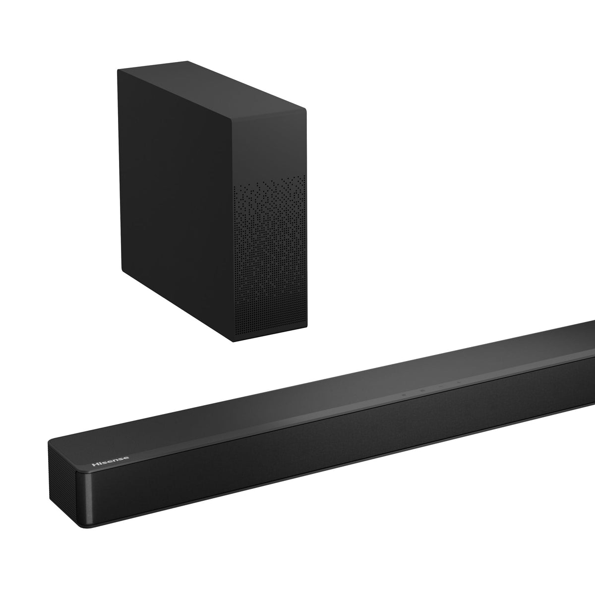 Hisense HS2100 soundbar top left angle
