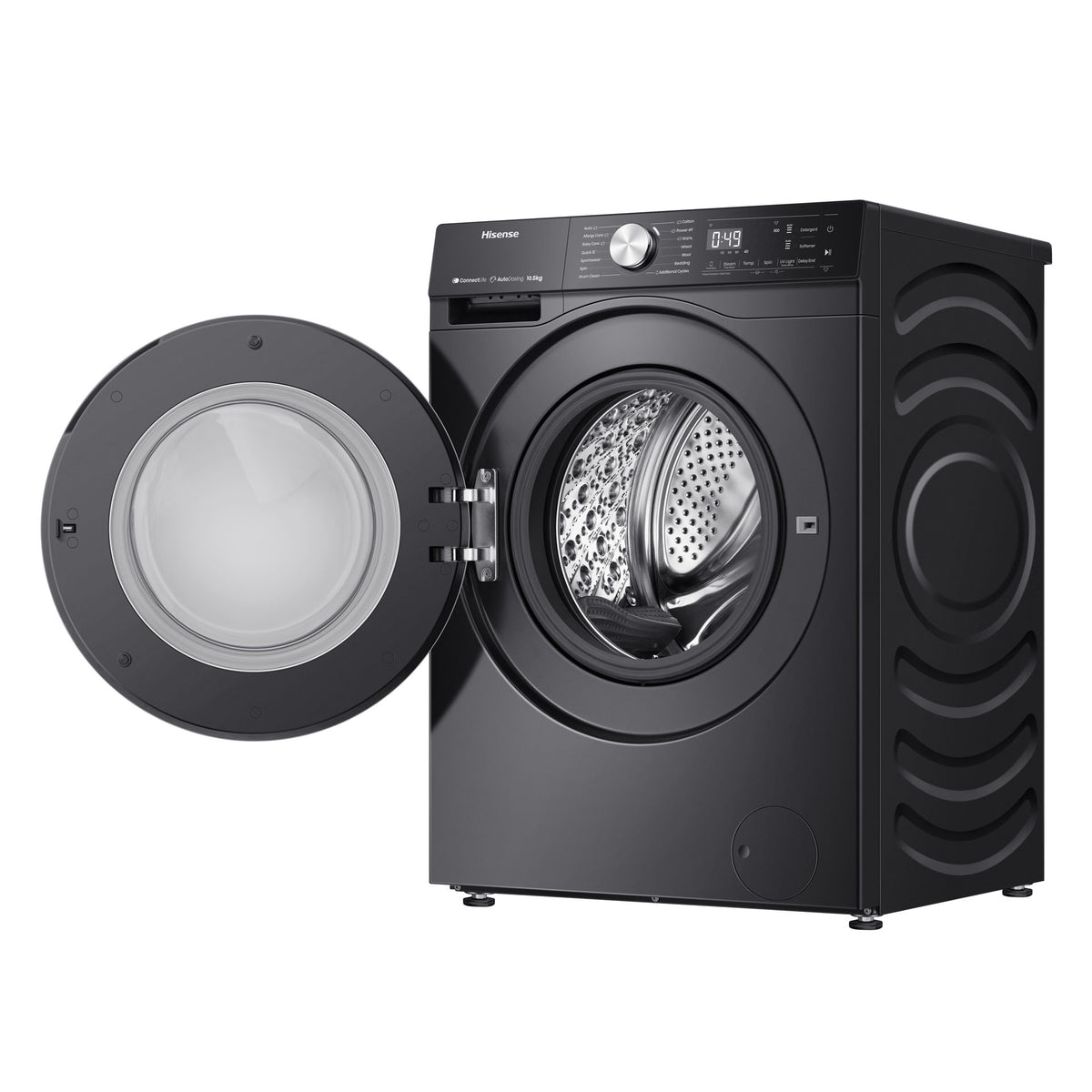 Hisense 5S Series 12kg Front Load Washing Machine in Premium Black | WF5S1245BB