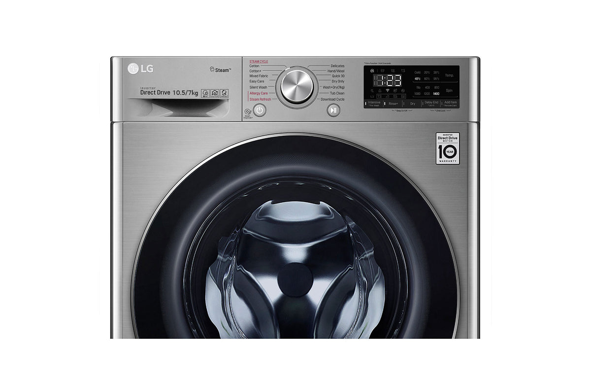 LG 10.5/7Kg Front Load Washer/Dryer | F4V5RGP2T