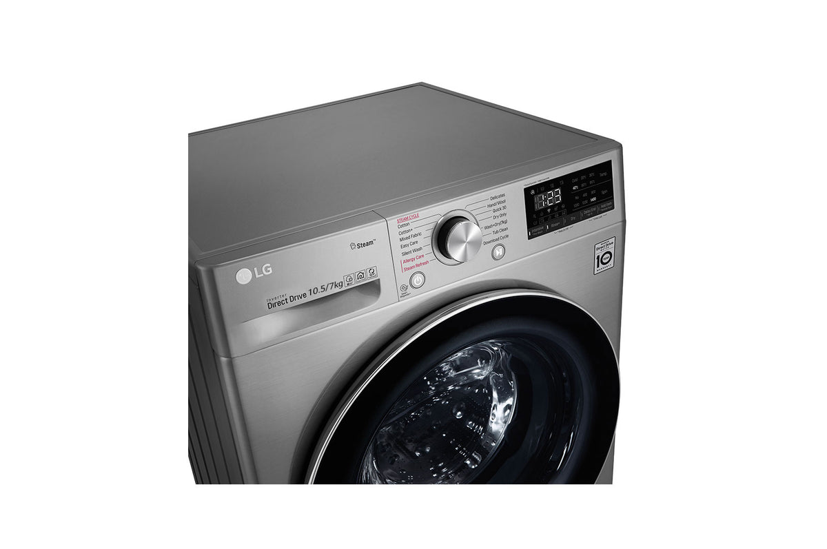 LG 10.5/7Kg Front Load Washer/Dryer | F4V5RGP2T