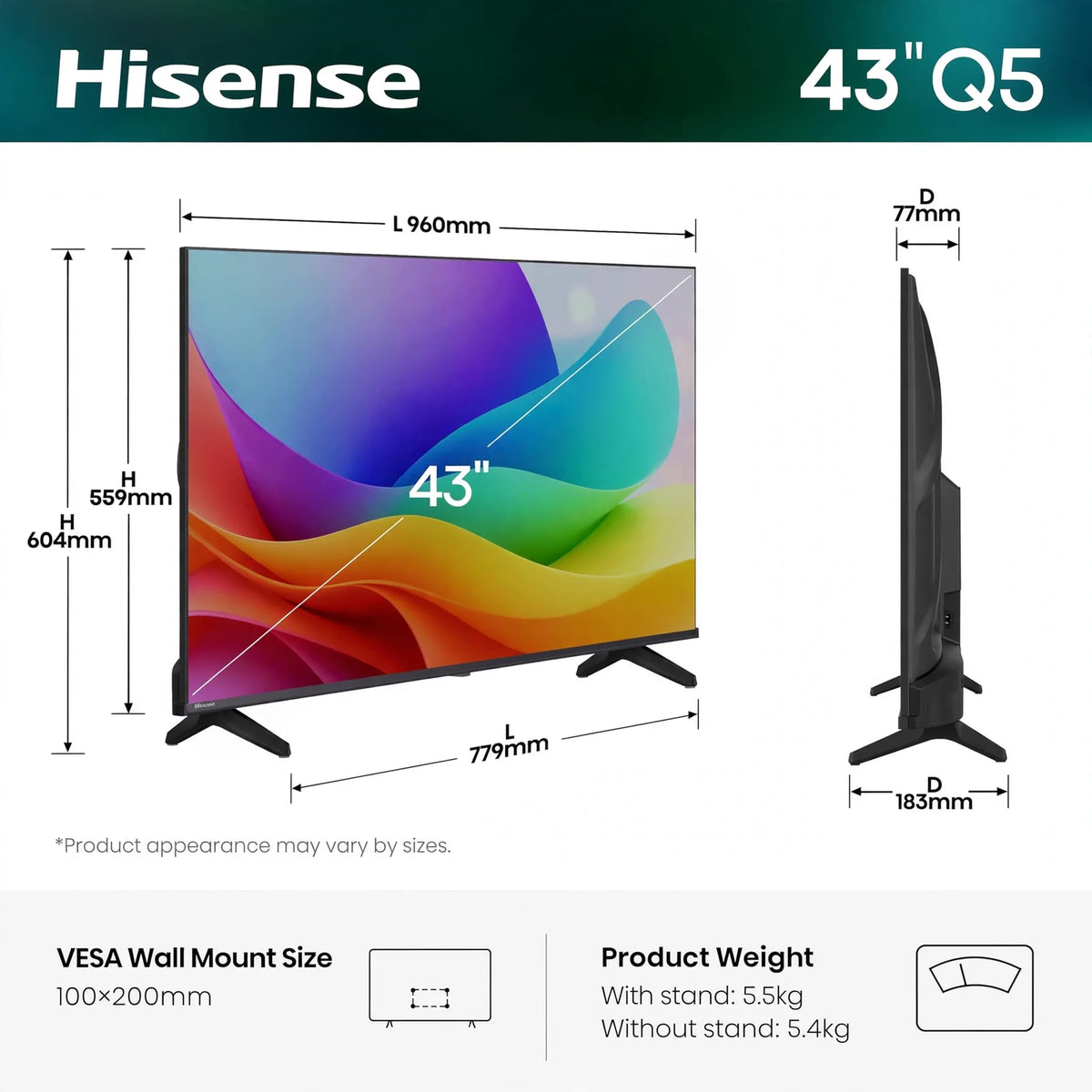 Hisense  Q5S FHD Smart TV DTS-X Dolby Digital